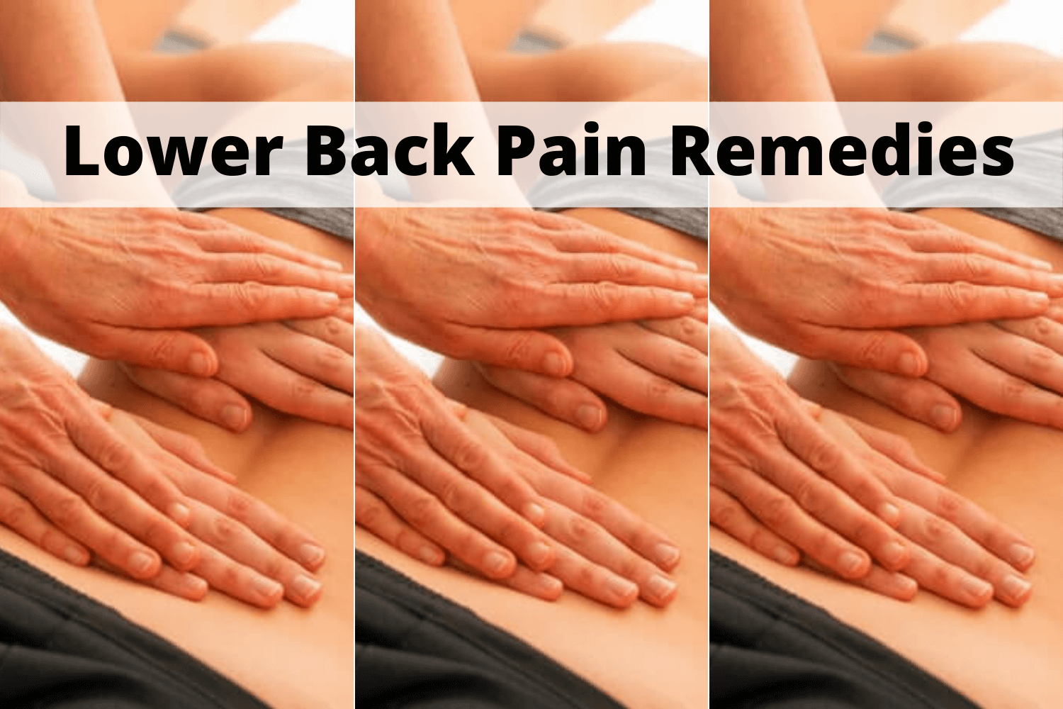 lower back pain relief remedies